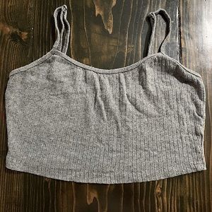 Grey cropped tank top from SHEIN
